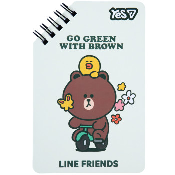 Блокнот YES Line Friends Go Green 152225 60 листов