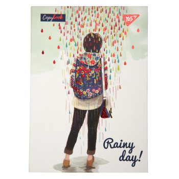 Блокнот для записей интегральный в клетку А6 YES Rainy day 152085 64 листа