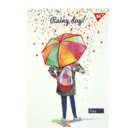 Блокнот для записей в клетку интегральный А5 YES Rainy day 152071 64 листа