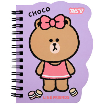 Блокнот В7 YES Line Friends Choco purple 152217 60 листов