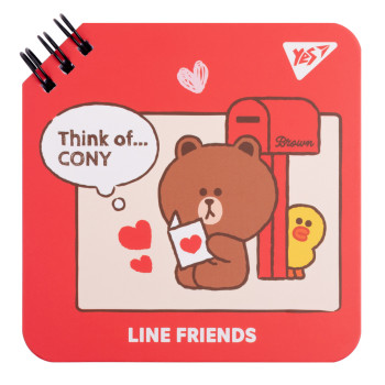 Блокнот YES Line Friends Think of Cony 151751 80 листов