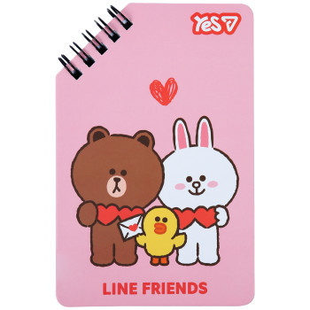 Блокнот YES Line Friends Hearts 152226 60 листов
