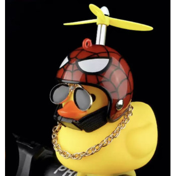 Автомобильная утка с шлемом и креплением Funny Ducks Red Spider 5178