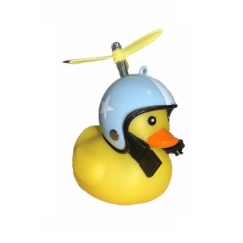 Автомобильная утка с шлемом и креплением Funny Ducks Blue White 2 10042