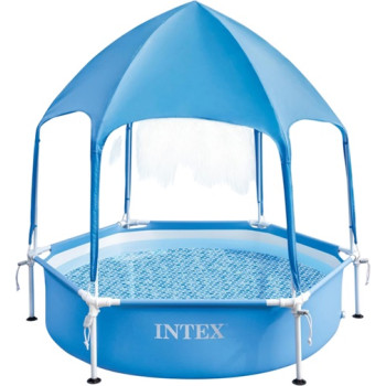 Бассейн каркасный с навесом Intex 28209 188х38 см