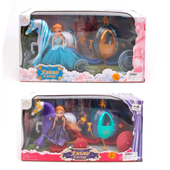 Кукла игровая с каретой и лошадью 245A-52A 16 см
