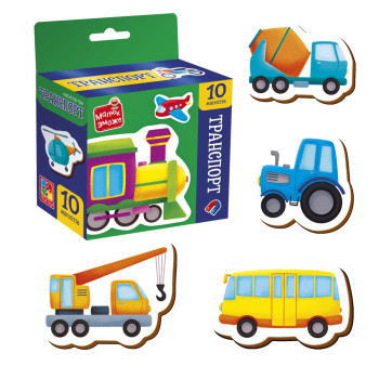 Игра развивающая магнитная Vladi Toys Транспорт VT3106-35 10 деталей