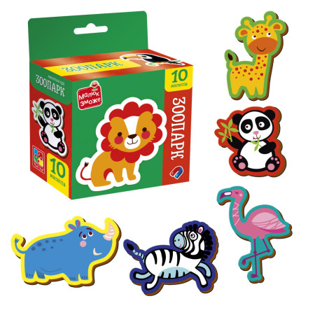 Игра развивающая магнитная Vladi Toys Зоопарк VT3106-39 10 деталей