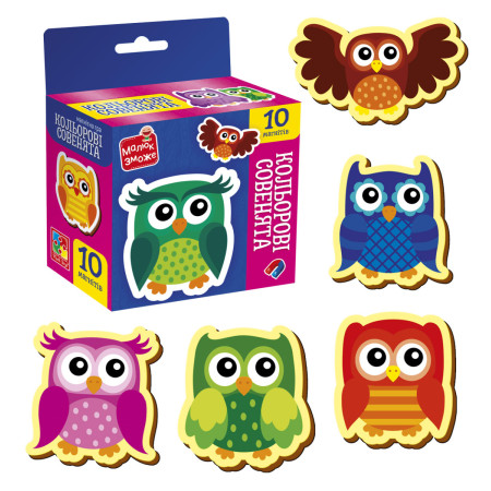 Игра развивающая магнитная Vladi Toys Цветные совенки VT3106-38 10 деталей
