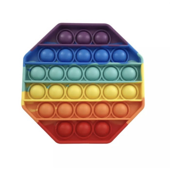 Антистресс игрушка Pop It Угольник пупырка радуга 5012