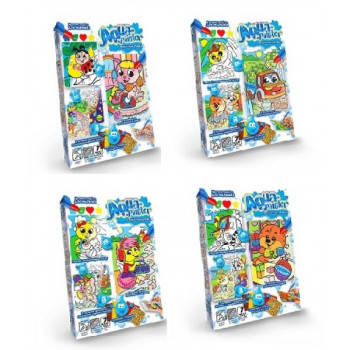 Набор креативного творчества Danko Toys Водная раскраска AQP-01-01U-02U-03U-09U