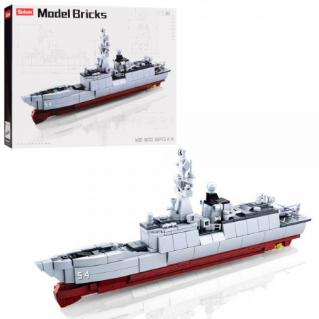 Конструктор Sluban Военный корабль M38-B0702 459 деталей