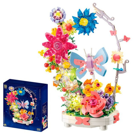 Конструктор игровой со светом Butterfly garden BB032 914 деталей