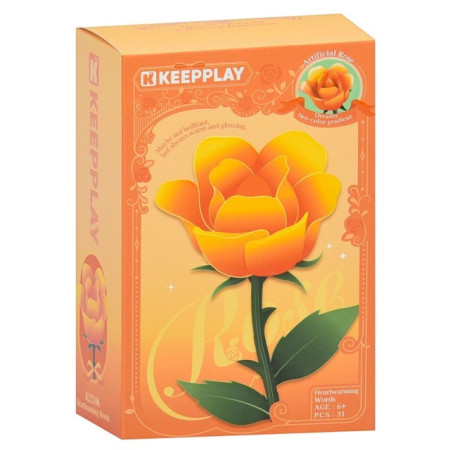 Конструктор игровой Роза K22106 31 деталь оранжевый