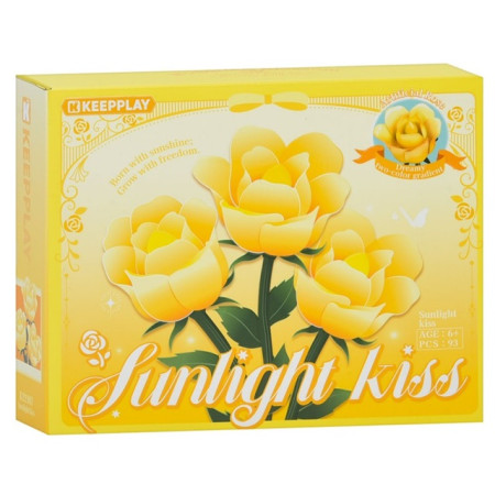 Конструктор игровой Роза K22107 93 детали желтый