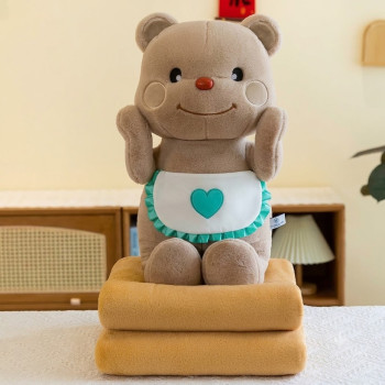 Мягкая игрушка с пледом Мишка 21552 60 см 100х170+-5 см коричневая
