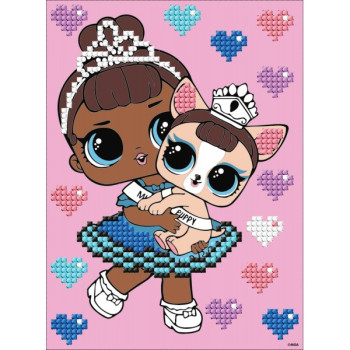 Набор для творчества Идейка Алмазная мозаика L.O.L. Surprise! Miss Baby With Miss Puppy AML1201 15х20 см