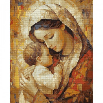 Алмазная мозаика на подрамнике Santi Мария с ребенком 956068 40х50 см