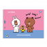 Альбом для рисования скоба с перфорацией А4 YES Line Friends 130605 28 листов