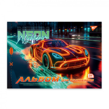 Альбом для рисования скоба с перфорацией А4 YES Cars 130606 28 листов