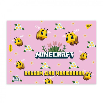 Альбом для рисования скоба с перфорацией А4 YES Minecraft girls 130600 28 листов