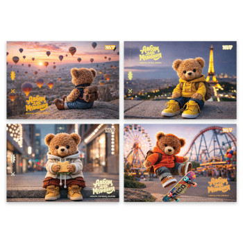 Альбом для рисования скоба с перфорацией А4 YES Adventure awaits 130655 28 листов