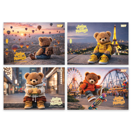 Альбом для рисования скоба с перфорацией А4 YES Adventure awaits 130655 28 листов