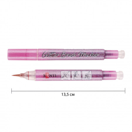 Маркер акварельный Santi Glitter Brush 390766 винтажный розовый