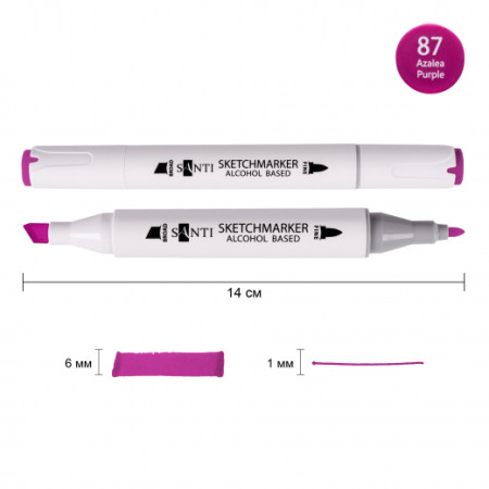 Маркер спиртовой Santi Professional SA-87 390814 фиолетовая азалия