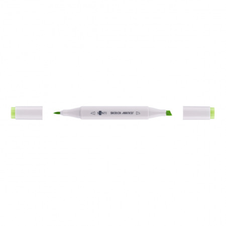Маркер двусторонний Santi sketch SM-44 390585 желто-зеленый