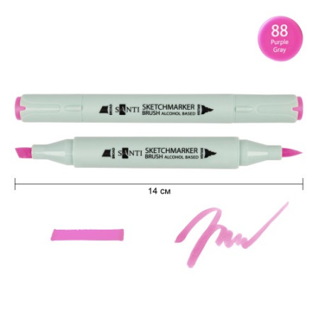 Маркер спиртовой Santi Brush SA-88 390901 розовый ягодный мусс
