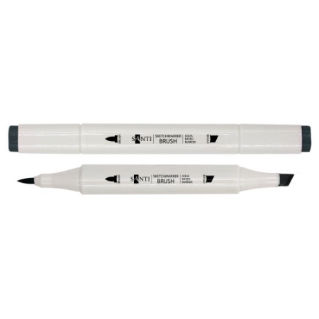 Маркер двусторонний акварельный Santi sketch SM-80 391110 темный хаки