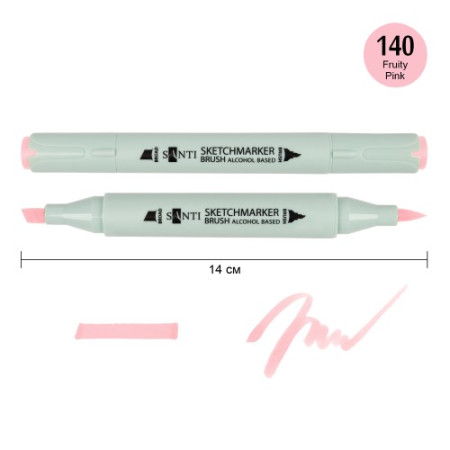 Маркер спиртовой Santi Brush SA-140 390947 фруктовый розовый