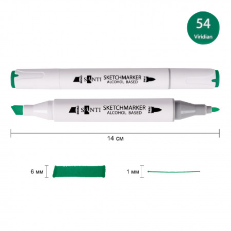 Маркер спиртовой Santi Professional SA-54 390876 виридиан зеленый