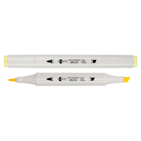 Маркер двусторонний акварельный Santi sketch SM-77 391107 светло-желтый