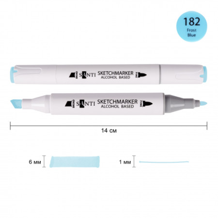 Маркер спиртовой Santi Professional SA-182 390882 морозно-синий
