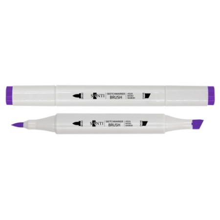 Маркер двусторонний акварельный Santi sketch SM-83 391113 глубокий фиолетовый