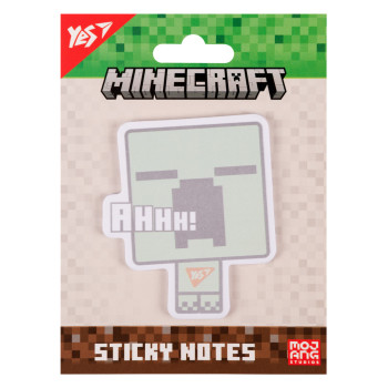 Бумага для заметок с липким слоем фигурная YES Minecraft Creeper 170398 40 листов