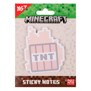 Бумага для заметок с липким слоем фигурная YES Minecraft TNT 170397 40 листов