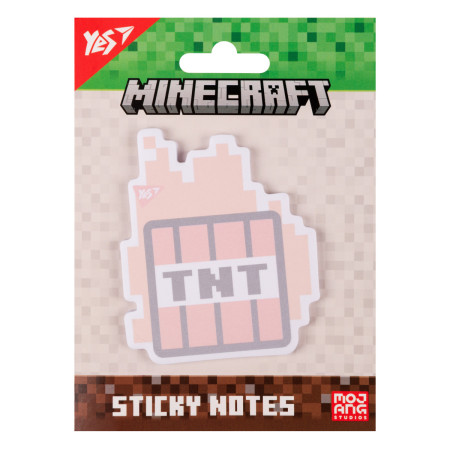 Бумага для заметок с липким слоем фигурная YES Minecraft TNT 170397 40 листов