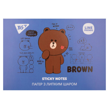 Бумага для заметок с липким слоем YES Line Friends 170334 140 листов