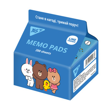 Бумага для записей YES Tetra Pak Line Friends 170318 200 листов