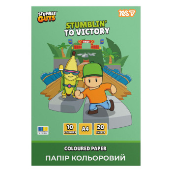 Бумага цветная односторонняя А4 YES Stumble Guys 955497 20 листов