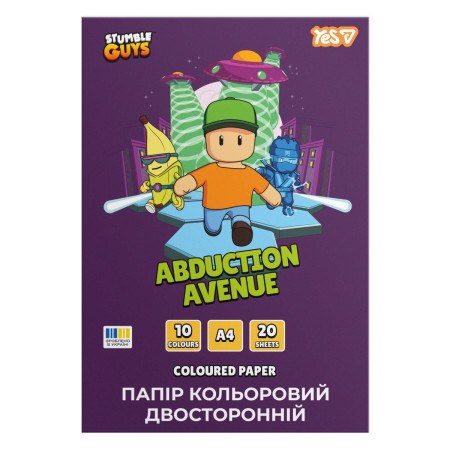 Бумага цветная двусторонняя А4 YES Stumble Guys 955494 20 листов