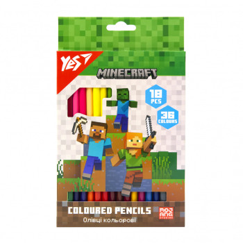 Набор двусторонних цветных карандашей YES Minecraft 290768 36 цвета