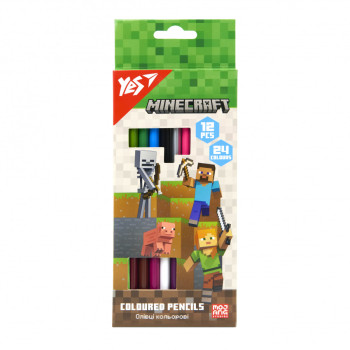 Набор двусторонних цветных карандашей YES Minecraft 290763 24 цвета