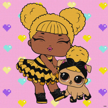 Картина по номерам Идейка L.O.L. Surprise! TroopSurprise Queen Bee With Queen Pup KHO6287 30х40 см