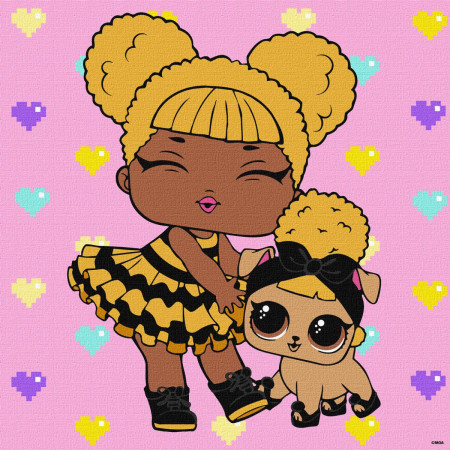 Картина по номерам Идейка L.O.L. Surprise! TroopSurprise Queen Bee With Queen Pup KHO6287 30х40 см