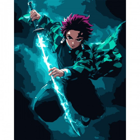 Картина по номерам Santi Demon Slayer Tanjiro Kamado 954418 40х50 см