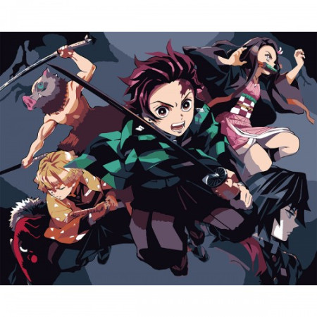 Картина по номерам Santi Demon Slayer Heroes 954416 40х50 см